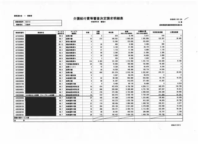 介護給付費等審査決定請求明細3