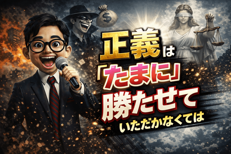 正義は「たまに」勝たせていただかなくては