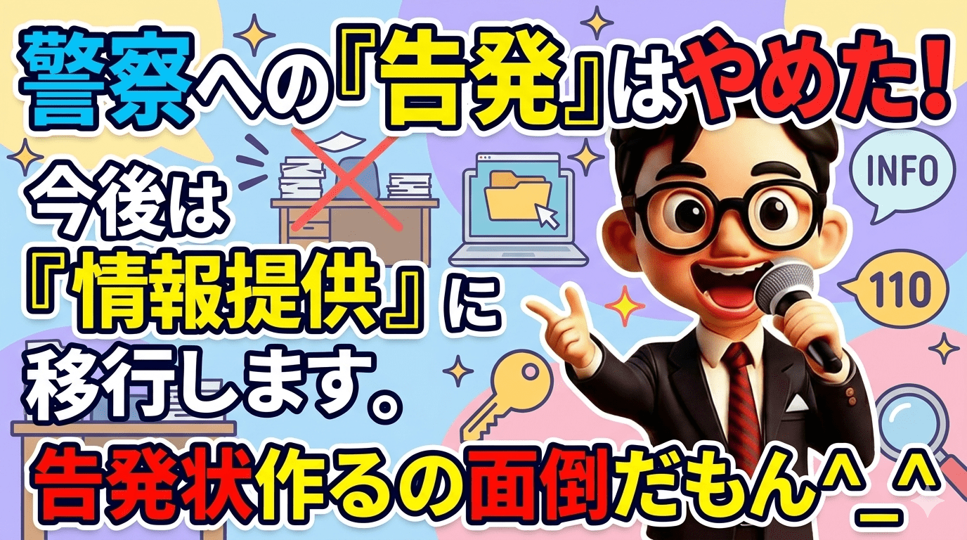 告発ではなく情報提供へ