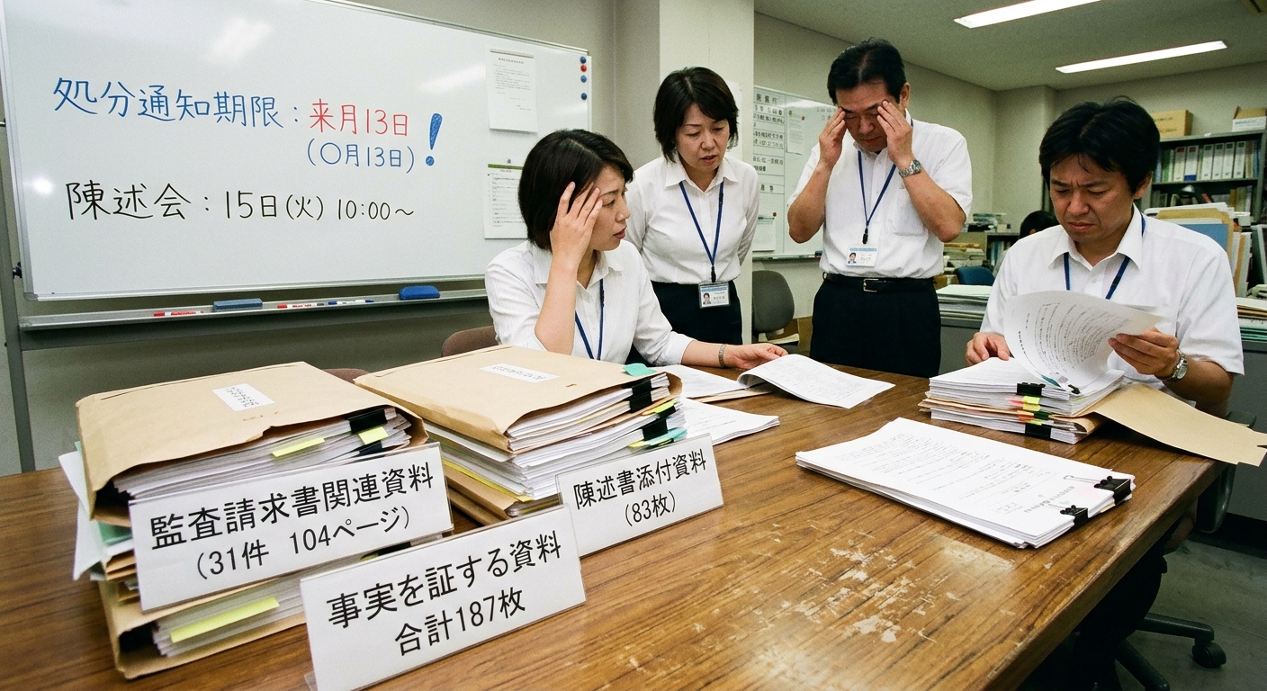 大慌ての監査事務局
